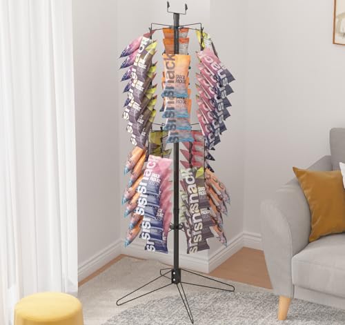 tonchean Rotating Retail Display Racks 108 Clips Spinning Chip Snack Stand