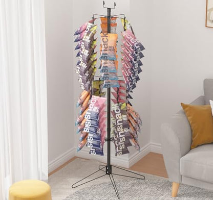 tonchean Rotating Retail Display Racks 108 Clips Spinning Chip Snack Stand