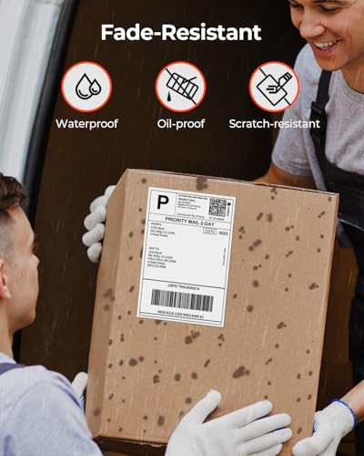 MUNBYN 4x6 Inch Thermal Labels, 6000 Labels/12 Stacks(500 Pcs per Stack) - color: White, size: 4x6*6000