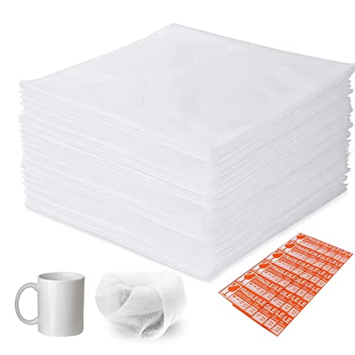 Moving Supplies, 14"x14" 50 Pack Cushion Foam Pouches, Packing Supplies for Moving and Storing, Foam pouches for Packing Dishes, Glasses, Cups.