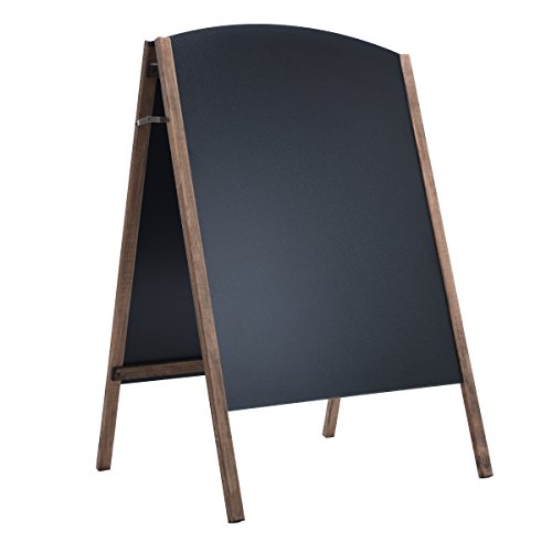 40" Double-Sided Standing Blackboard, Wooden A-Frame Rustic Chalkboard, Removable Archaistic Sidewalk Chalkboard, Indoor and Outdoor Menu Sign Board, Wedding Signage