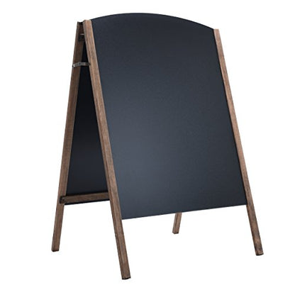 40" Double-Sided Standing Blackboard, Wooden A-Frame Rustic Chalkboard, Removable Archaistic Sidewalk Chalkboard, Indoor and Outdoor Menu Sign Board, Wedding Signage