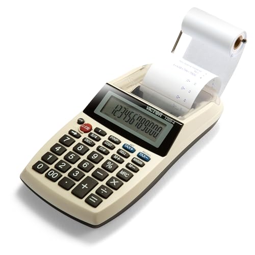 Victor 12-Digit Portable Printing Calculator, Black (1205-4)