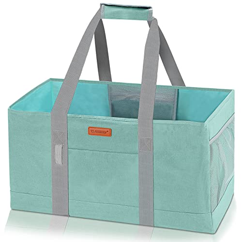 WONDAY Green Foldable Utility Tote Bag, Reusable Grocery Bag - color: Green