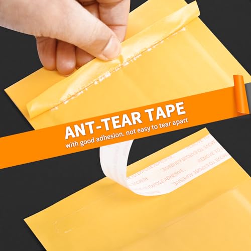 packbabol Kraft bubble mailers 10.5x15 Inch 50 Pack,Self-Sealing Paper Envelopes for Packaging,Strong Adhesion Envelope Mailers, Waterproof Cushioned Padded Shipping Bags Yellow #5 - size: 10.5x15-50Pc