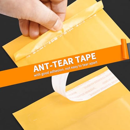 packbabol Kraft bubble mailers 10.5x15 Inch 50 Pack,Self-Sealing Paper Envelopes for Packaging,Strong Adhesion Envelope Mailers, Waterproof Cushioned Padded Shipping Bags Yellow #5 - size: 10.5x15-50Pc