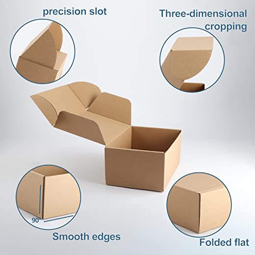 PHAREGE 25 Pack 9x6x4 inch Cardboard Shipping Boxes, Brown Gift Boxes - color: Brown, size: 9x6x4 inch 25 Pack