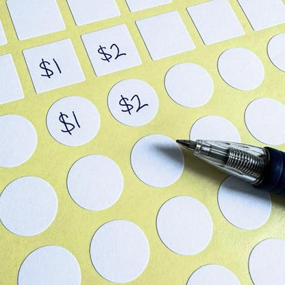 4000 Pieces, Small Price Stickers, White Pricing Labels to Write On