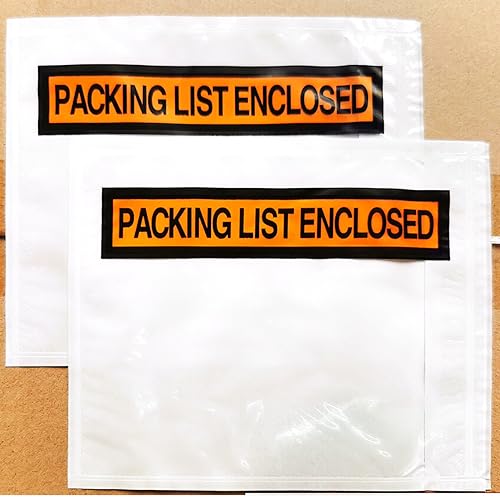 1000 Pcs Packing List Envelopes Pouches 4.5”x 5.5”,Packing Envelopes for Shipping Mailing Pouch Enclosed Bags with Packing Slips Invoice Label - size: 4.5x5.5"