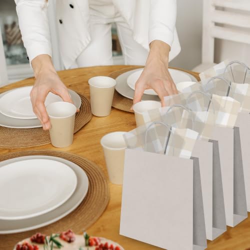 Beige Gingham Tissue Paper, 24 Sheets, 20 x 30 Inch Gift Wrap Tissue Paper - color: Beige Gingham