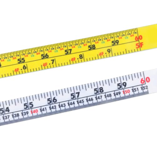 60'' Fractional Inch and Decimal Engineer Scale Cloth Tape Measure