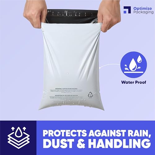 6 x 9 Heavy-Duty Poly Mailers – 30-Pack, 3 Mil Thick Shipping Bags – Waterproof, Tear-Resistant, Recyclable Envelopes for Small Business & Clothing (White, 6" x 9") - size: 6" x 9"