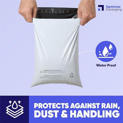 6 x 9 Heavy-Duty Poly Mailers – 30-Pack, 3 Mil Thick Shipping Bags – Waterproof, Tear-Resistant, Recyclable Envelopes for Small Business & Clothing (White, 6" x 9") - size: 6" x 9"