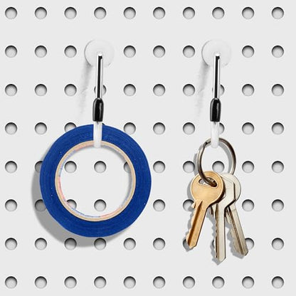 Pegboard Hook Locks, Peg Board Plugs, for Stopping Hooks from Falling Off, 60PCS, Translucent - color: Translucent