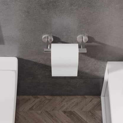 RARXTR Bathroom Toilet Paper Holder Wall Mount SUS304 Stainless Steel Double Post Pivoting Toilet Paper Roll Holder Wall Mounted for Bathroom RV Commercial Toilet Tissue Dispensers, Brushed Nickel - color: Brushed Nickel