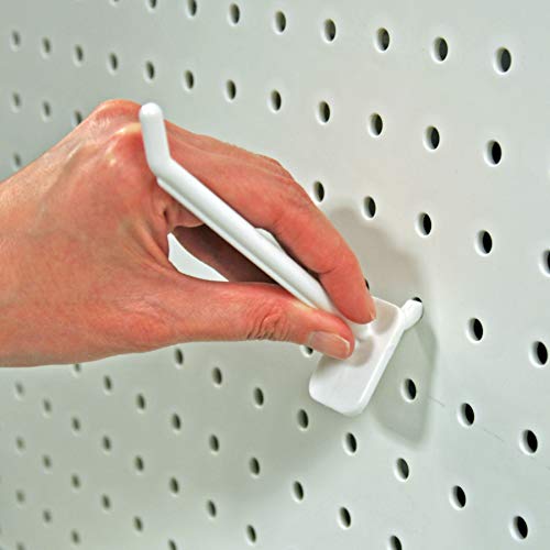 Azar Displays 800004-W 4-Inch Lexan Hook, White, 50-Pack - color: White, size: 4 Inch