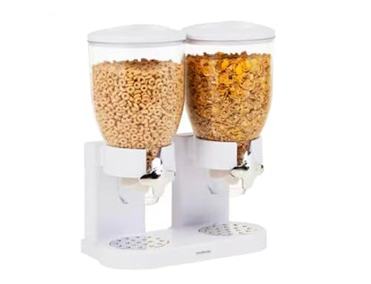 Double Cereal Dispenser, White YQ35687
