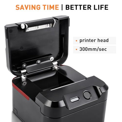 POS Printer, 58mm USB Thermal Receipt Printer, Restaurant Kitchen Printer with Cutting Support Cash Drawer USB Serial Interface for Windows/Mac/Linux