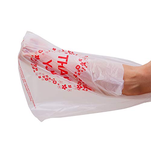LazyMe Thank You Plastic Bags with Handles, T Shirt Bags 12x20 Inch, 200 Ct - color: 200pcs