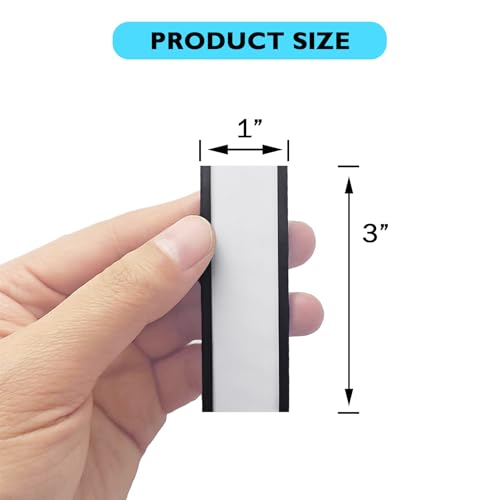 24-Pack 1"x3" C-Channel Magnetic Label Holders for Metal Racks - size: 1 × 3 inch - 24pcs