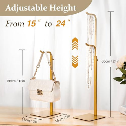 Gold Tabletop Display Racks for Purses and Banners, 1-Pack - color: Gold, size: 1 Pack