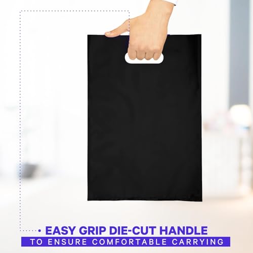 Infinite Pack Plastic Merchandise Bags, Black, 12x15 Inches, 100 Pack - color: Black, size: 12" X 15", PACK OF 100