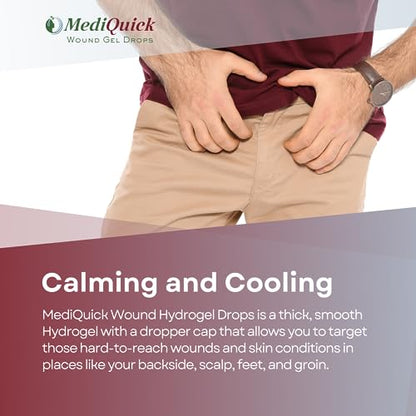 MediQuick Wound Care Hydrogel Drops - First Aid Drops with 12 Hours Action - size: Hydrogel Drops (4 Ounce)