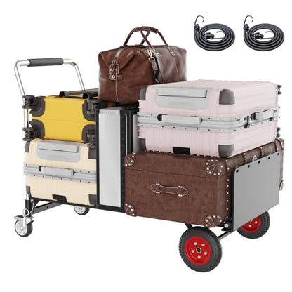Dolly Hand Trucks,Folding Hand Truck 600 LB,Dolly Cart with Wheels Fold and Stretch Hand Truck for Moving Heavy Loads in Storehouse,Offices,Homes and Shopping