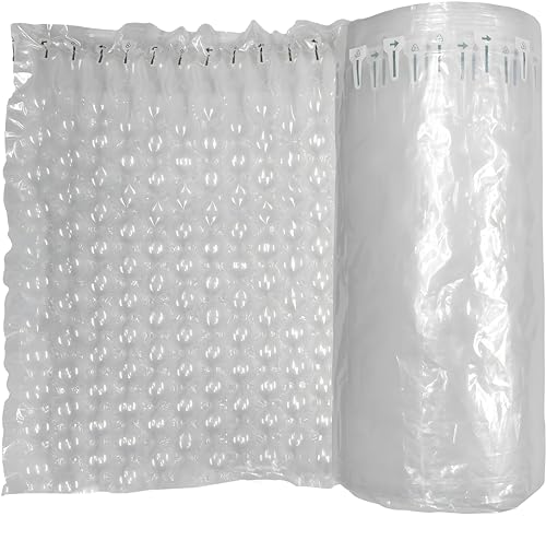 Inflatable Bubble Cushioning Wrap for Shipping Clear Air Packaging Bags Plastic Packing Bubbles Air Pillows Packing Materials Buffer Void Fill Cushioning for Moving (11.8"x164 Feet/Roll)