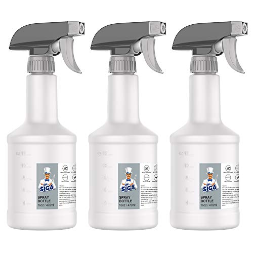 MR.SIGA 16 oz Empty Plastic Spray Bottles for Cleaning Solutions, 3 Pack - size: 470ml, 3 Pack