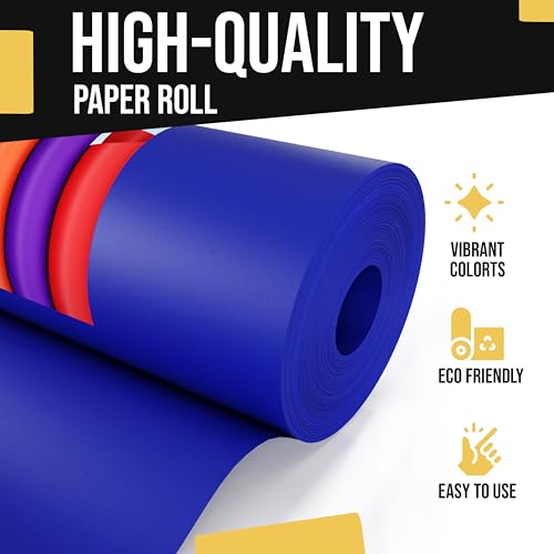 Crown Display Dark Blue Kraft Paper Roll - 36" X 1320" (110' Ft) - Perfect for Shipping & Packing - Craft Paper Roll - color: Dark Blue, size: 36" x 1320"