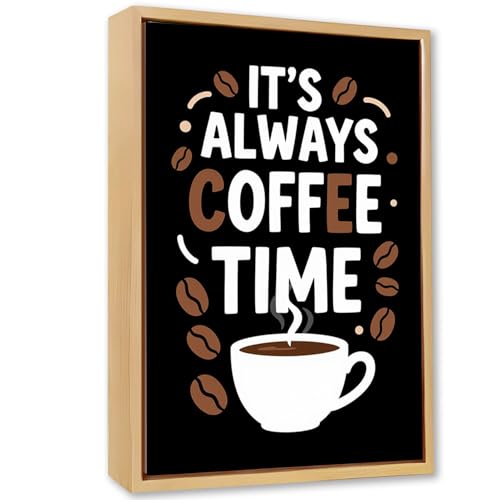 It's Always Coffee Time Cafe Bar Wooden Box Sign 8x12 Inch - color: It's Always Coffee Time