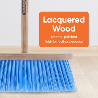Superio Blue Synthetic Broom Head Refill - 12 Inch, Hard Floor, Kitchen & Home Broom - color: Synthetic, size: 1 Pack Head