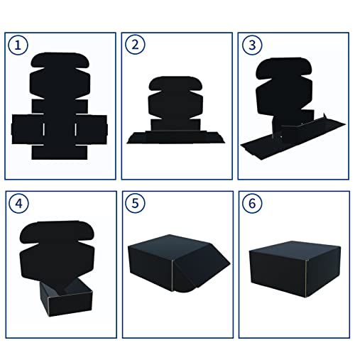 Rempry 9x6x4 Inches Black Shipping Boxes Pack of 20, Small Business Cardboard Mailer Boxes Gift Boxes for Shipping Packaging - color: Black, size: 9x6x4