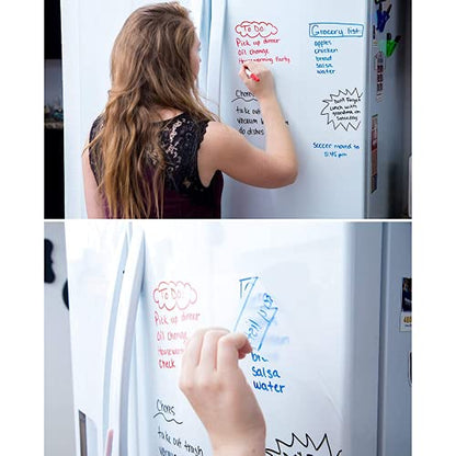 Kassa X-Large Chalkboard Wallpaper - Clear | 1.4ft x 6.5ft Adhesive Paper Roll | Includes 3 Markers & Eraser Cloth | Peel & Stick on a Wall, Table & Desk | Ideal for Use at Home, School, Office & More - size: 78"W x 17"H