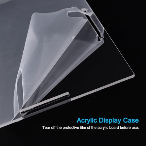 MECCANIXITY Acrylic Display Case Plastic Box Cube Storage Box Clear Small Assemble Dustproof Showcase 16.1x4.3x8 Inch for Collectibles Items - size: 16.1x4.3x8 Inch