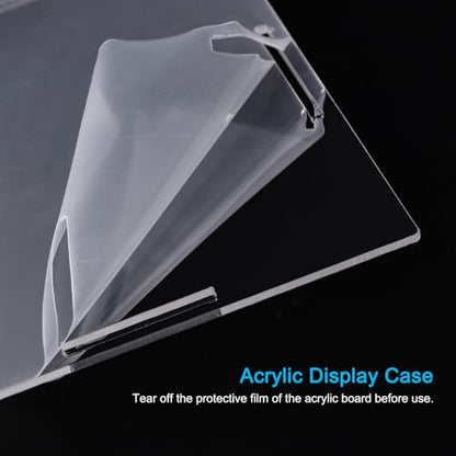 MECCANIXITY Acrylic Display Case Plastic Box Cube Storage Box Clear Small Assemble Dustproof Showcase 16.1x4.3x8 Inch for Collectibles Items - size: 16.1x4.3x8 Inch