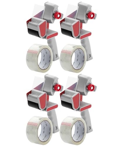 Mr. Pen- Heavy Duty Packing Tape Dispenser Gun, 2 Inch - color: Red, size: 4 Pack