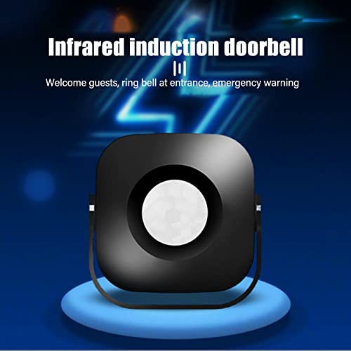 Infrarot Motion Sensor Alarm Detector Entrance Welcome Doorbell for Shop Black