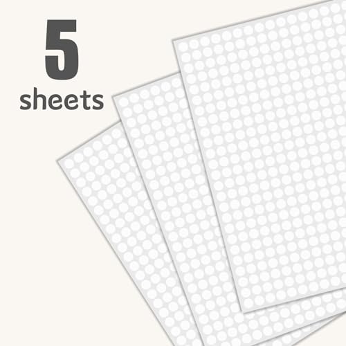 1/4" White Dot Stickers Small Tiny Mini Little Circle Stickers - color: White, size: 1/4 INCH