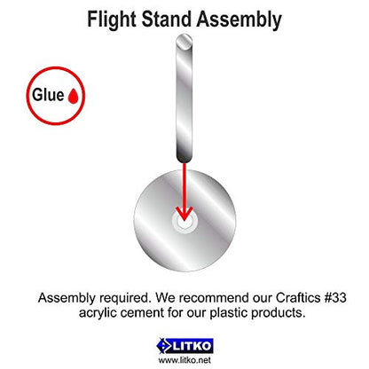LITKO 20mm Round Flight Stands | Compatible with Bolt Action | Clear - size: 20mm
