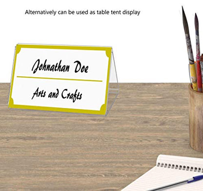 Three Sided Sign Holder 5 x 7 Inch Multi Panel Layout Table Tent Display Documents Itinerary Agenda Office Hours Instructions Clear Acrylic in Offices Workplaces Libraries by Marketing Holders