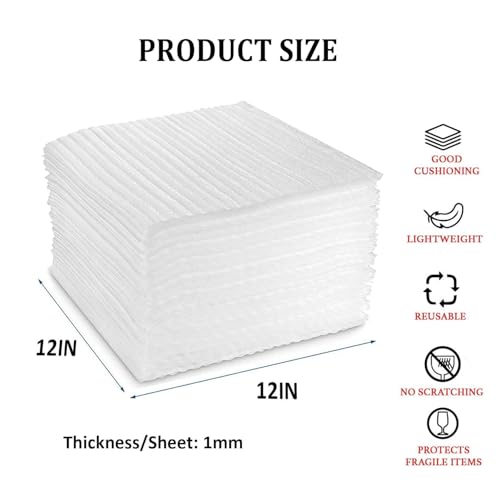 12 Inch Cushioning Foam Sheets 100pcs - color: 100 Pack