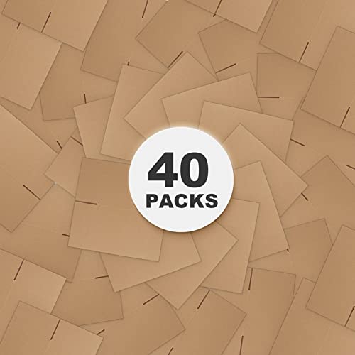 CRUGLA 40 Packs Shipping Boxes 6x6x6, Corrugated Cardboard Brown Mailing Box Bulk for Packing - size: 6x6x6 Inch