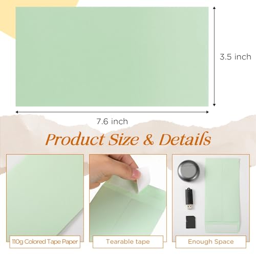 Fulmoon 500 Pcs Cash Envelopes Bulk,Light Green - color: Light Green