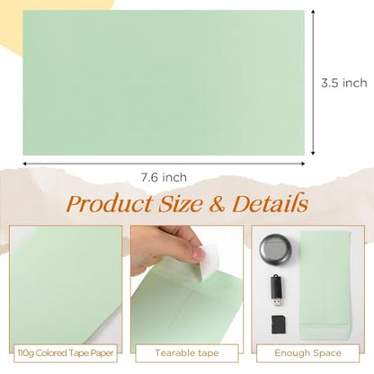 Fulmoon 500 Pcs Cash Envelopes Bulk,Light Green - color: Light Green