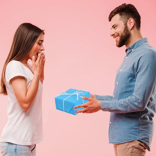 BEISHIDA 100 Sheets Blue Tissue Paper Bulk, Wrapping Tissue Paper for Gift Bags, 14 x 20 Inch Gift Wrap for Birthday Wedding Graduation DIY Crafts Holiday Flowers - color: blue