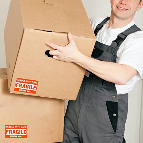 SJPACK 500 Fragile Stickers 1 Roll 2" x 3" Fragile - Handle with Care - Thank You Shipping Labels Stickers (500 Labels/Roll) - size: 1 Rolls