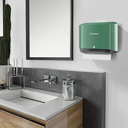 Paper Towel Holder Wall Mount: Commercial Paper Towel Dispenser for Multifold/Trifold/c Fold Hand Paper Towel, Adhesive Paper Towel Holder No-Hole Installation 200 Sheets - color: D-23 Green