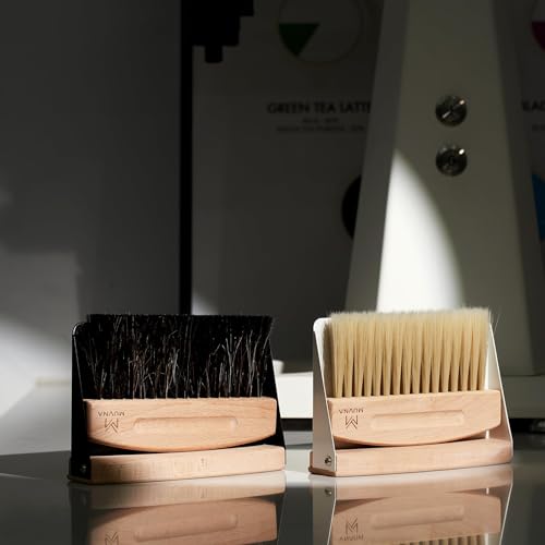 Coffee Brush & Dustpan Set, White - Small, Magnetic Snap-Together Storage - color: White, size: Upgraded